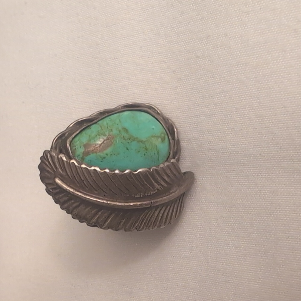 Feather Stone Ring, turquoise, 5